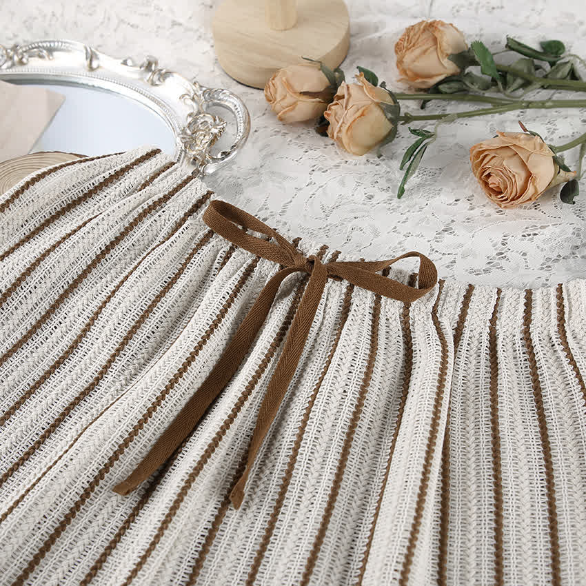 Effortless Stripe Cotton Wrap Resort Loungewear Set - image 4
