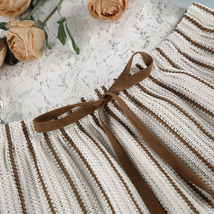 Effortless Stripe Cotton Wrap Resort Loungewear Set - image 5