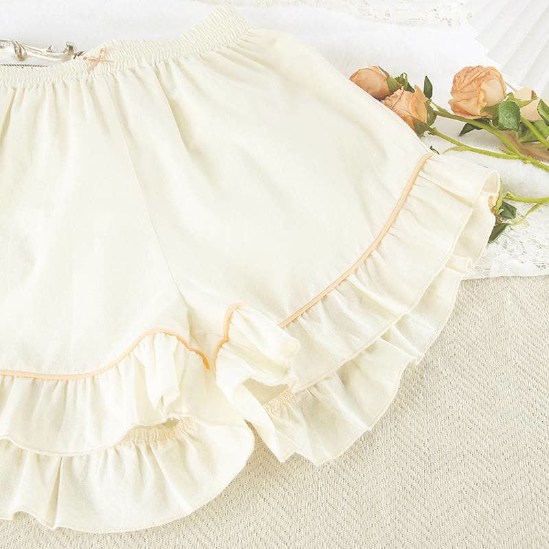 Chic Ruffle Hem Cotton Loungewear Set - image 10