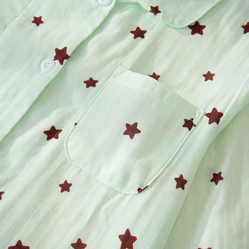 Pastel Star Cotton Long Sleeve Pajamas - image 8