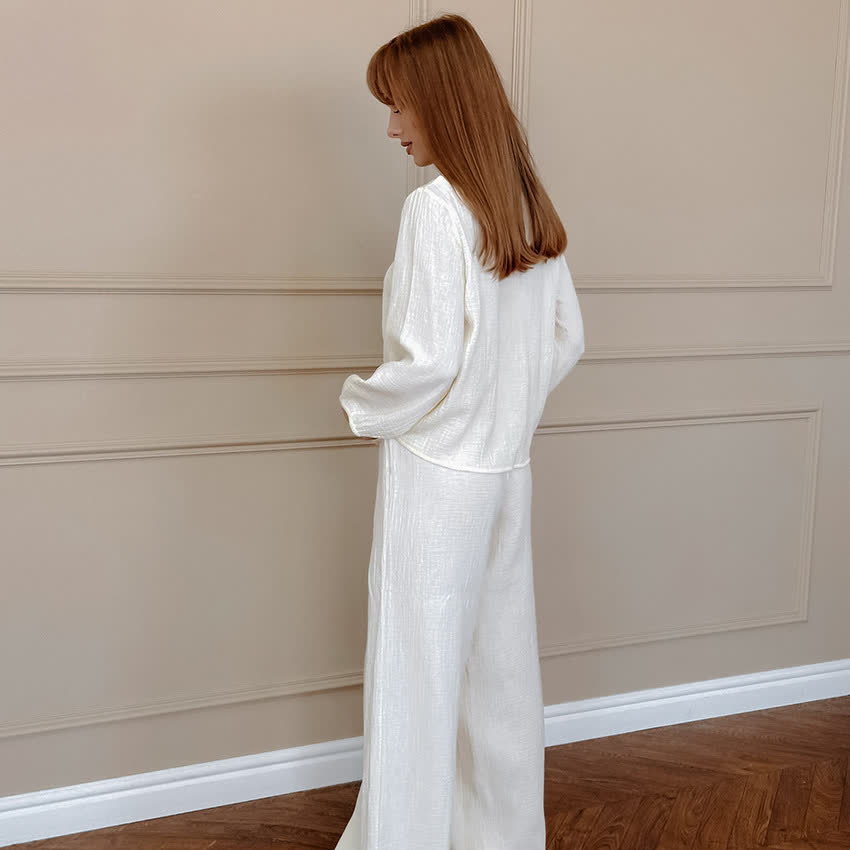Casual Cotton Bow Front Lounge Set - image 1