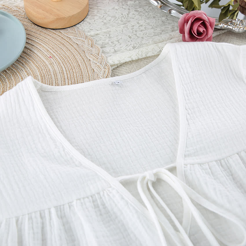 Casual Cotton Bow Front Lounge Set - image 5