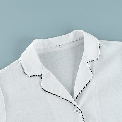 Minimal Cotton Contrast Trim Loungewear Set - image 7