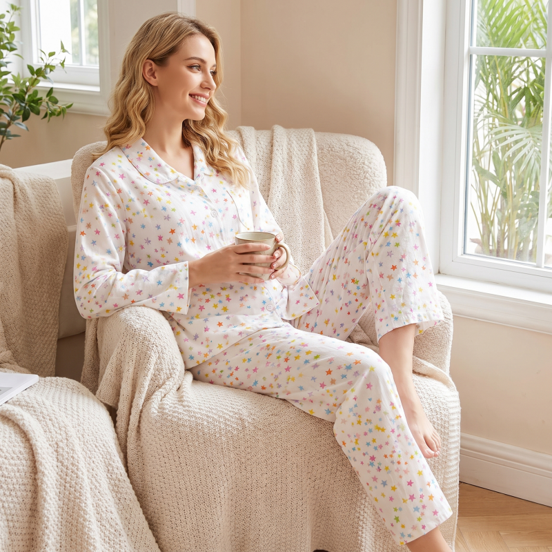 Sweet Star Cotton Long Sleeve Pajama Set - image 2