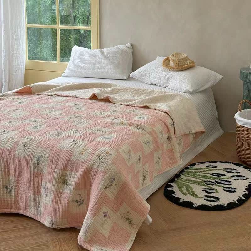 Cottage Bloom Cotton Bedspread Quilt - image 2
