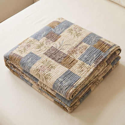 Vintage Patchwork Cotton Bedspread Quilt - image 4