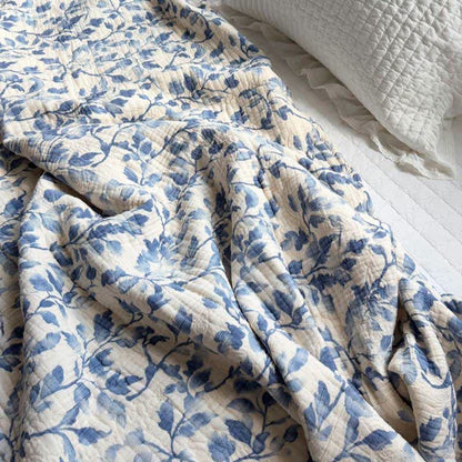 Nordic Leaf Cotton Bedspread Quilt - image 4