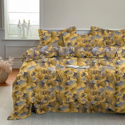 Retro Ginkgo Leaf Cotton Gauze Bedding Set - image 2