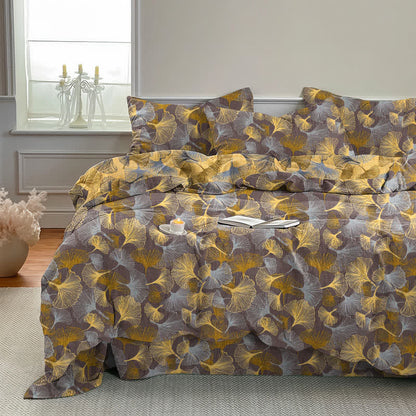 Retro Ginkgo Leaf Cotton Gauze Bedding Set - image 10