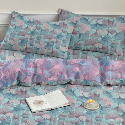 Retro Botanical Ginkgo Leaf Cotton Bedding Set - image 7