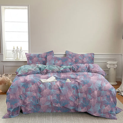 Retro Botanical Ginkgo Leaf Cotton Bedding Set - image 9
