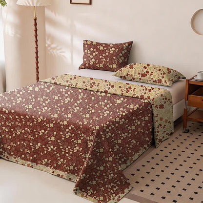 Red Lucky Clover Cotton Gauze Bedspread - image 1