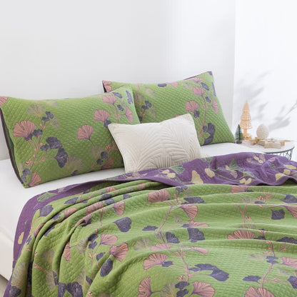 Artistic Ginkgo Leaf Cotton Gauze Blanket - image 10