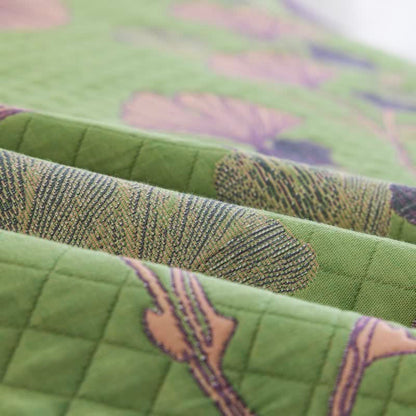 Artistic Ginkgo Leaf Cotton Gauze Blanket - image 12