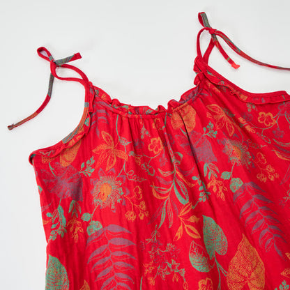 Retro Red Leaf Cotton Cami Lounge Set - image 2