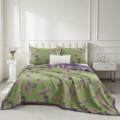 Artistic Ginkgo Leaf Cotton Gauze Blanket - image 11