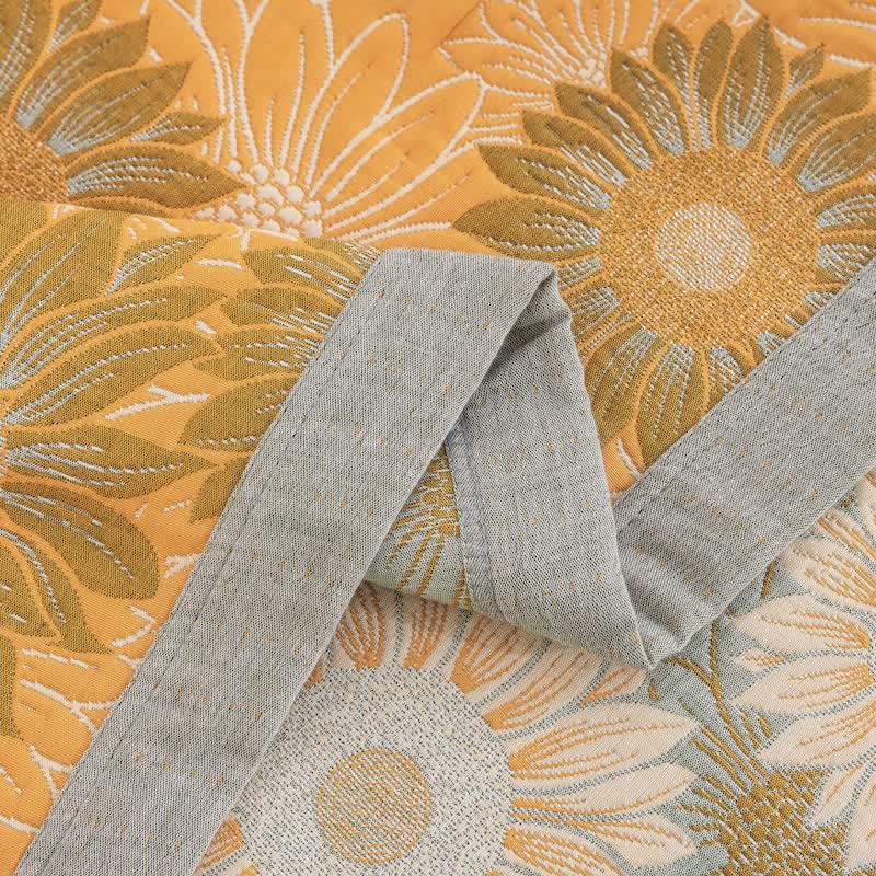 Retro Sunflower Cotton Gauze Blanket - image 14