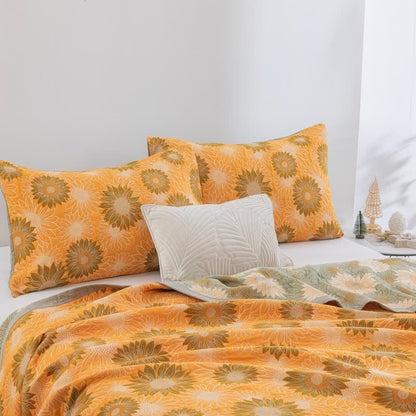 Retro Sunflower Cotton Gauze Blanket - image 12