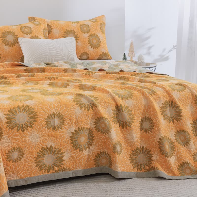 Retro Sunflower Cotton Gauze Blanket - image 11