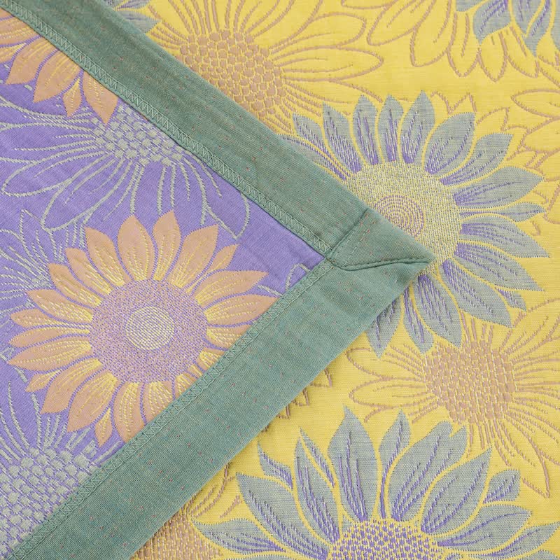 Retro Sunflower Cotton Gauze Blanket - image 6