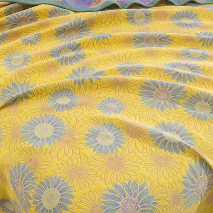 Retro Sunflower Cotton Gauze Blanket - image 5