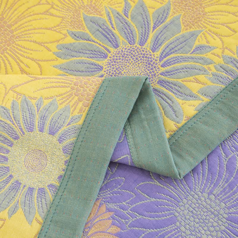 Retro Sunflower Cotton Gauze Blanket - image 4