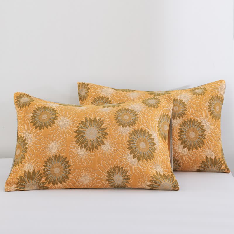 Retro Sunflower Cotton Gauze Blanket - image 19