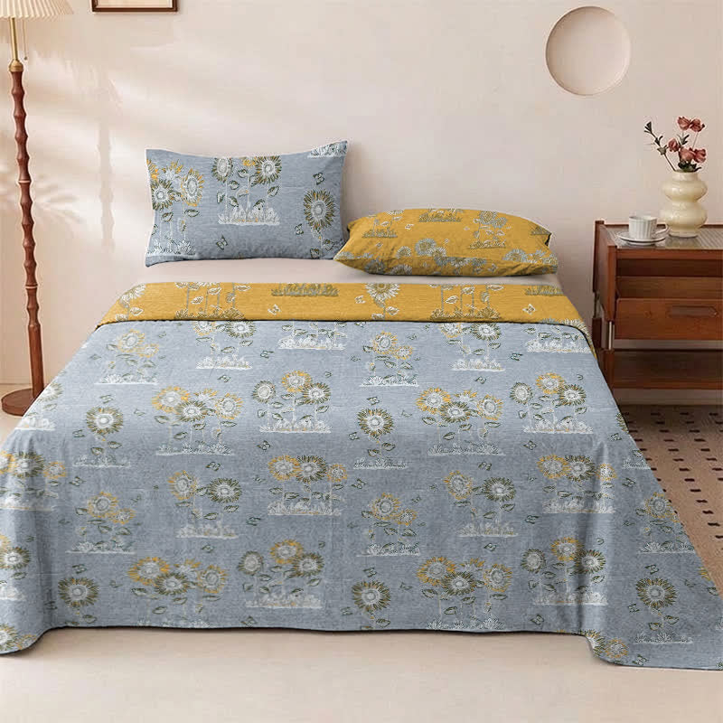 Artistic Sunflower Cotton Gauze Bedspread - image 5