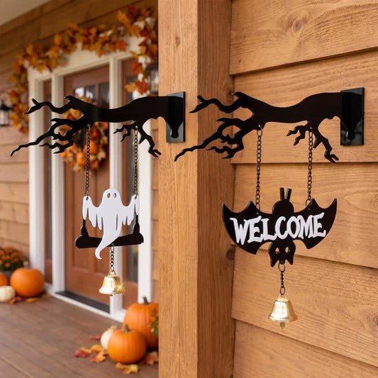 Halloween Spooky Tree Branch Hanging Ornament - Set 2 Patterns - 4PCS - 3"W x 20"L - image 0