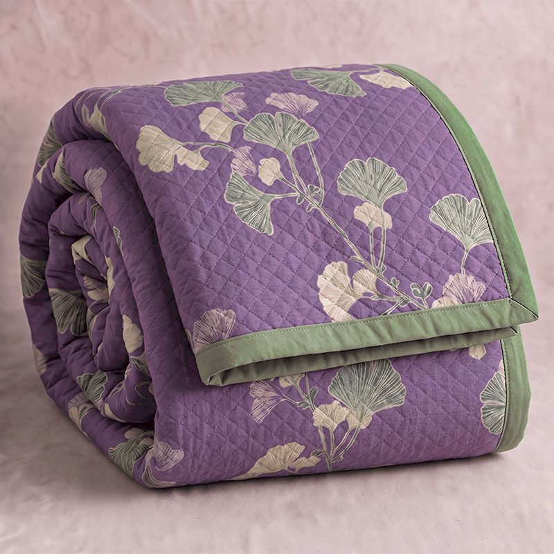 Artistic Ginkgo Leaf Cotton Gauze Quilt - image 1