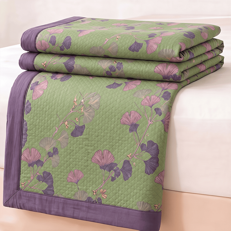 Artistic Ginkgo Leaf Cotton Gauze Quilt - image 13