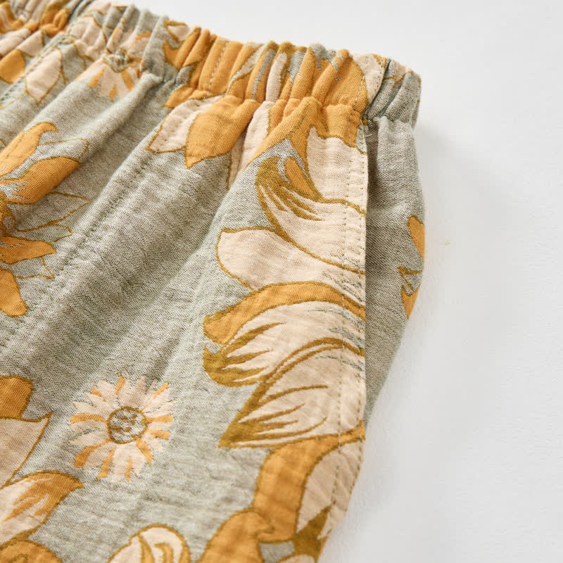 Sunflower Bloom Tie Strap Cami Loungewear Set - image 6