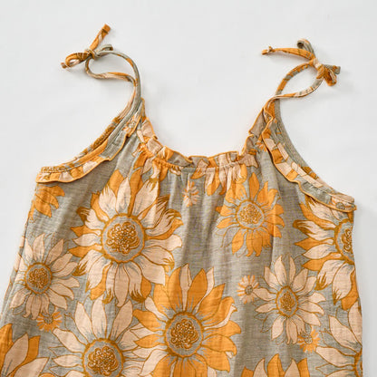 Sunflower Bloom Tie Strap Cami Loungewear Set - image 2