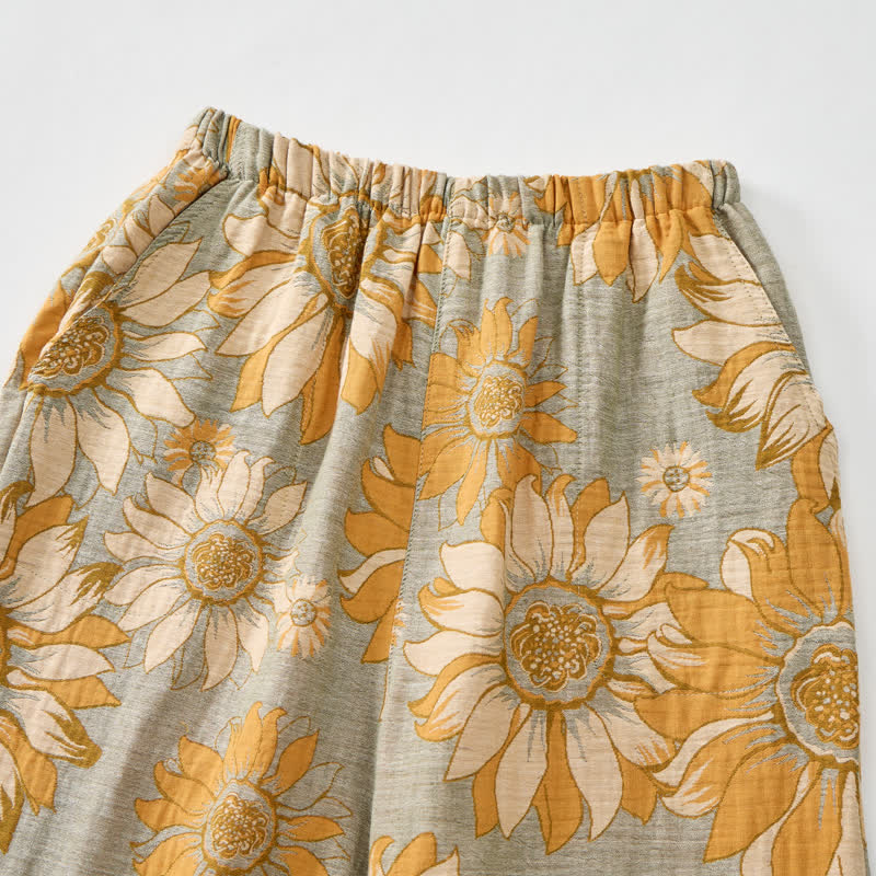 Sunflower Bloom Tie Strap Cami Loungewear Set - image 3