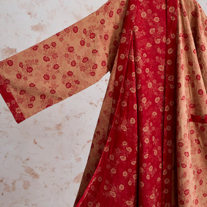 Retro Flower Cotton Gauze Kimono Robe - image 11