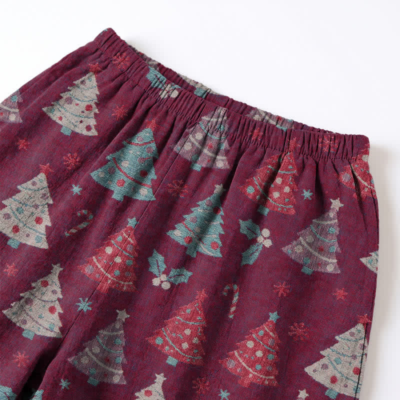 Christmas Tree Cotton Gauze Loungewear Set - image 19