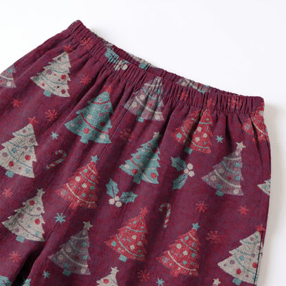 Christmas Tree Cotton Gauze Loungewear Set - image 19