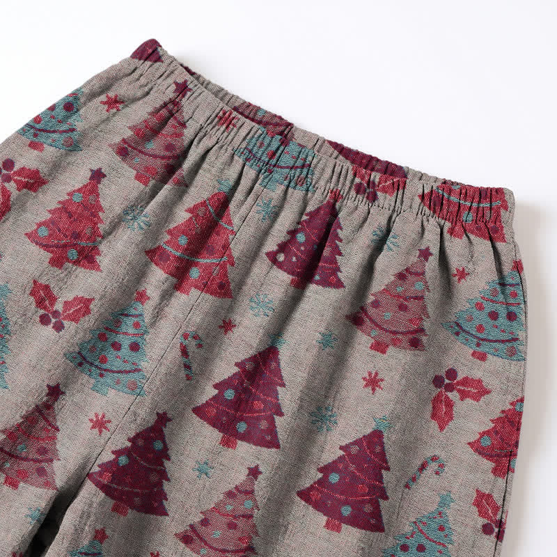 Christmas Tree Cotton Gauze Loungewear Set - image 26