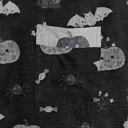 Halloween Pumpkin Bat Cotton Kimono Robe - image 4