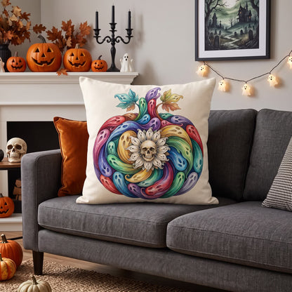 Rainbow Ghost Pumpkin Halloween  Pillow Cover - image 1