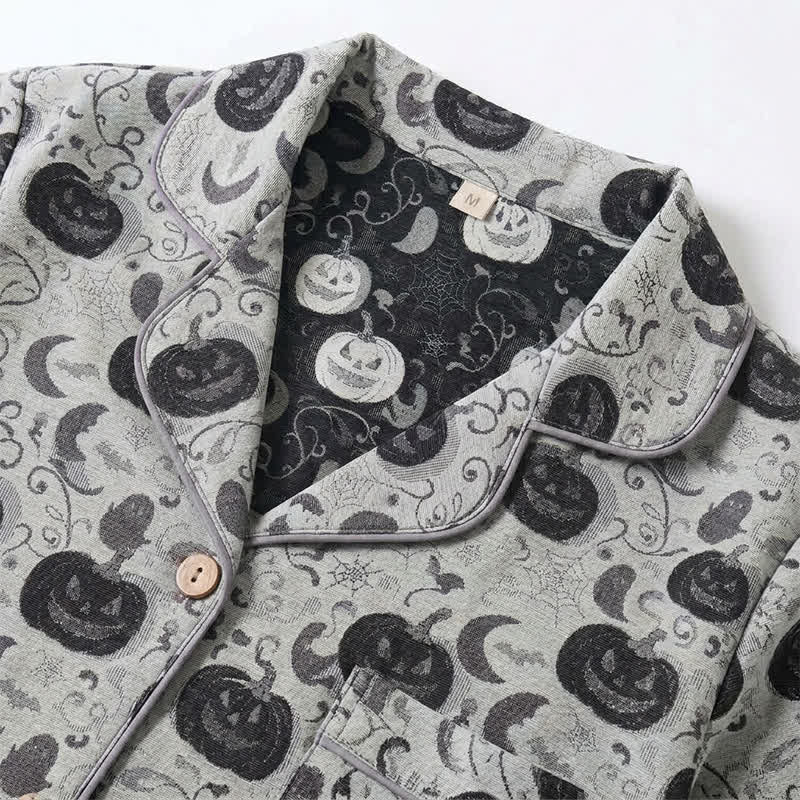 Spooky Night Pumpkin Ghost Cotton Sleepwear Set - image 9