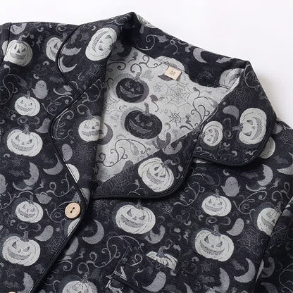 Spooky Night Pumpkin Ghost Cotton Sleepwear Set - image 3