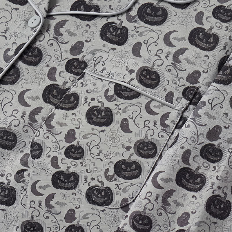 Spooky Night Pumpkin Ghost Cotton Sleepwear Set - image 10