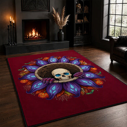 Gothic Skull Well Halloween Non-Slip Area Rug - image 3