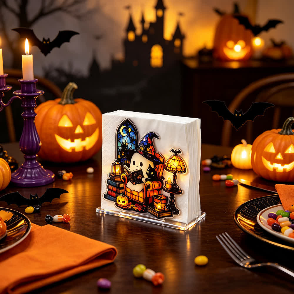 Halloween Cute Ghost Acrylic Napkin Holder - image 12