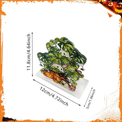 Halloween Cute Ghost Acrylic Napkin Holder - Monstera Plant - 4PCS - image 10