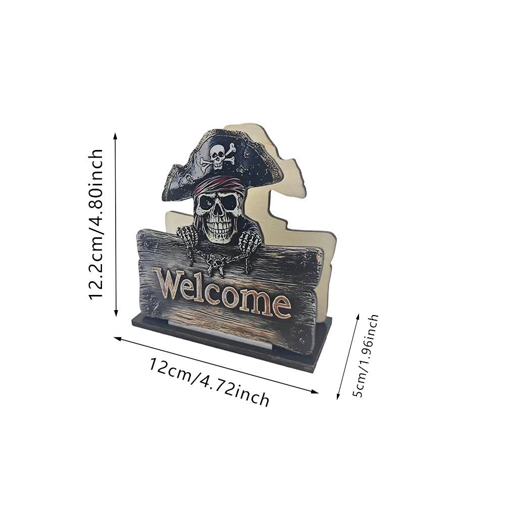 Cute Grim Reaper & Pirate Skeleton Vertical Tissue Stand - image 5