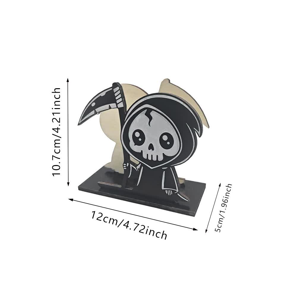 Cute Grim Reaper & Pirate Skeleton Vertical Tissue Stand - image 2