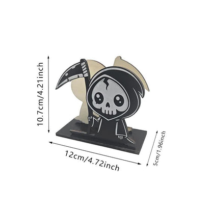 Cute Grim Reaper & Pirate Skeleton Vertical Tissue Stand - image 2