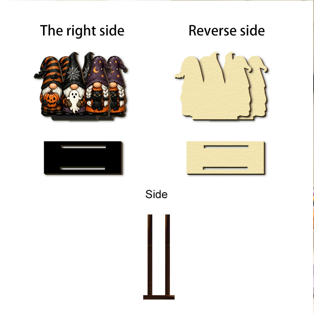 Wooden Halloween Farmhouse Napkin Holder - image 2